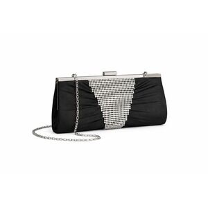 Gunne Sax Jessica McClintock VTG Black Rhinestone Clutch Y2K Evening Bag W/Strap